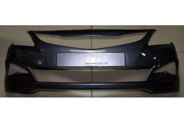 Передний бампер в цвет Solaris (14-17) Серый металлик SAE